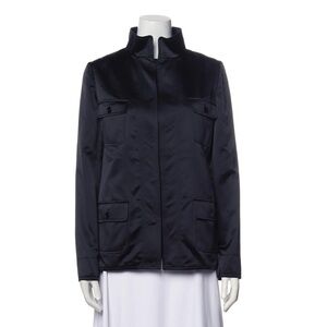 Dolce & Gabbana Black Utility Jacket with Stand-up Collar